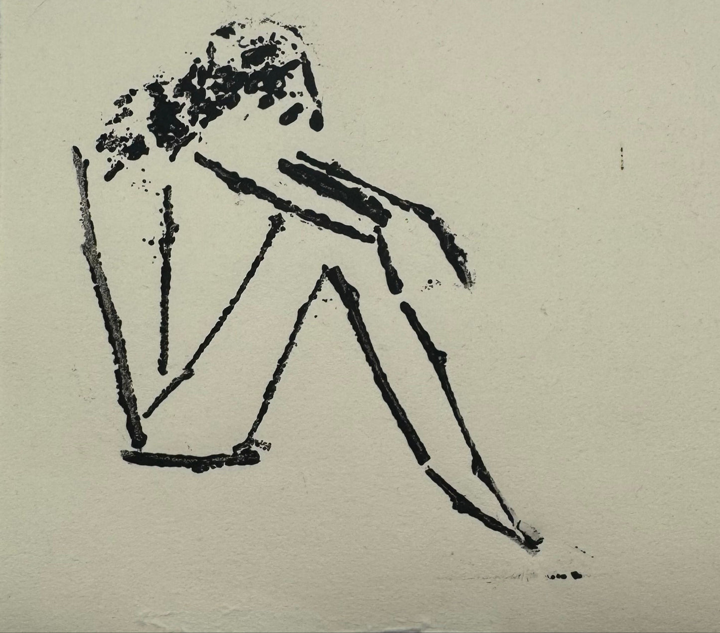 Monoprint with Arranged Sticks